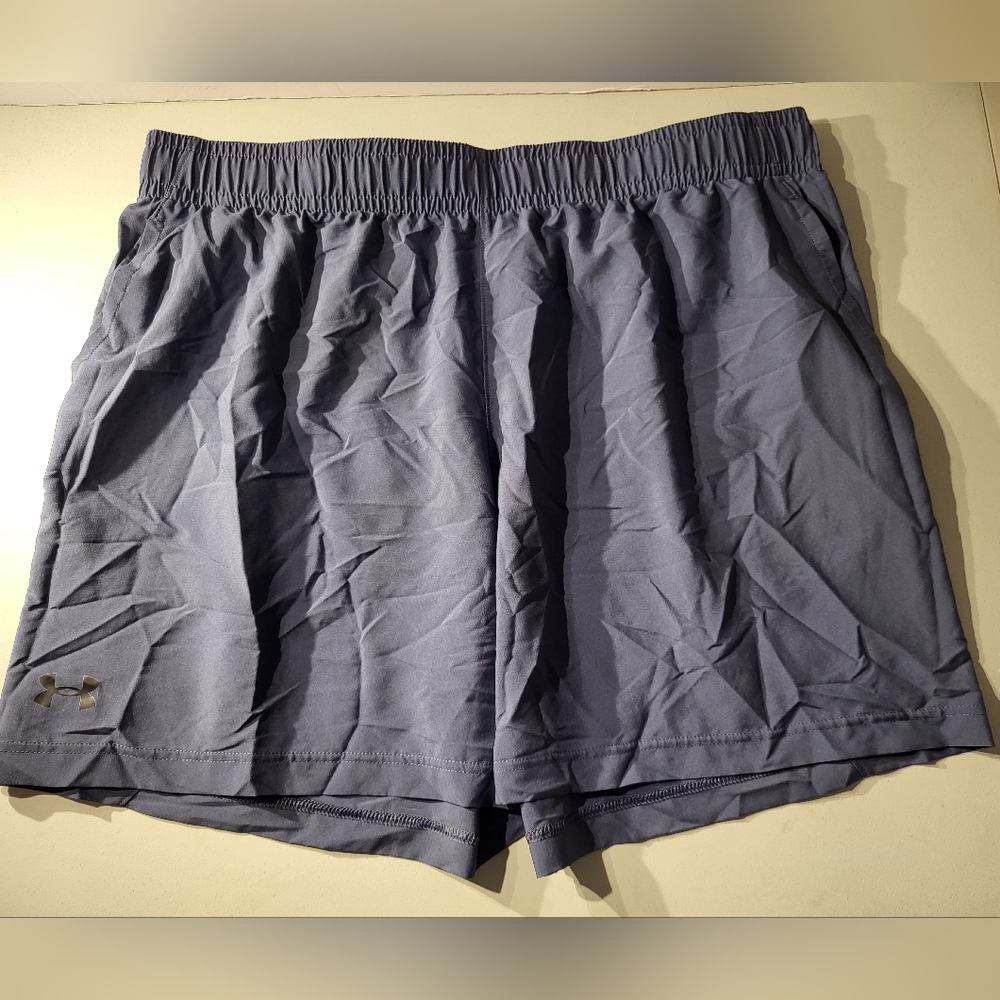 Under Armour Blue/Gray Elastic Waist Shorts Size XXL Pockets